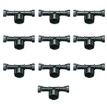 10 Pieces 3/4 Inch (1.9 cm) Ring Swivel Tee for connect three driplines together